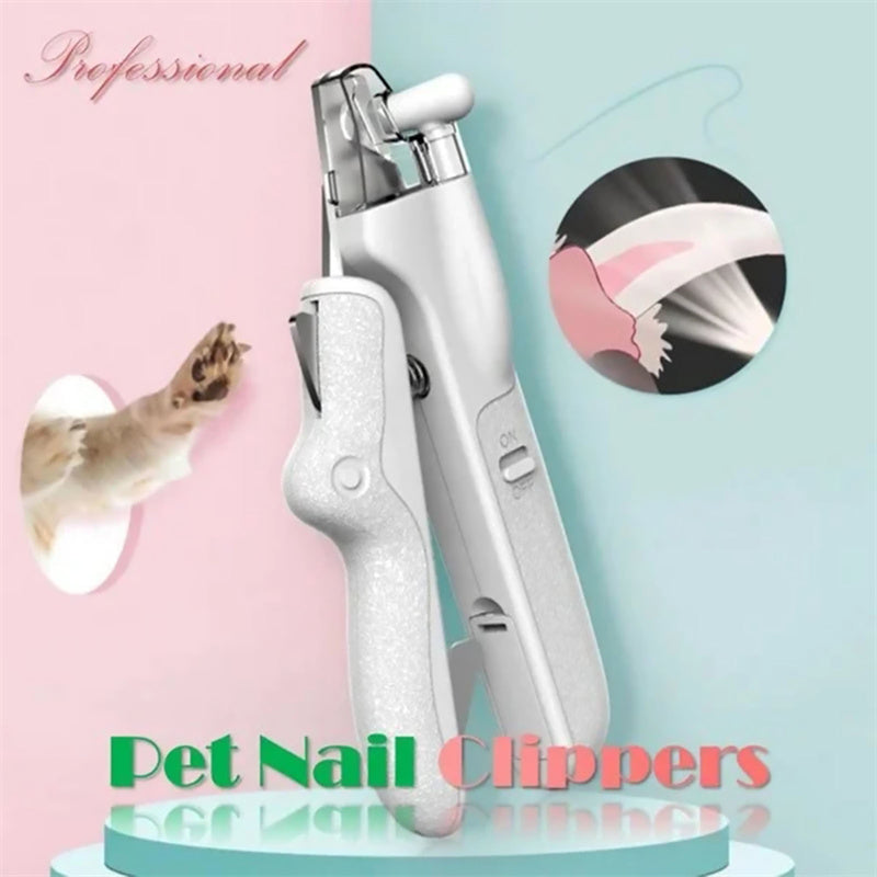 Pet Nail Clippers With LED Light Dogs Cat Nail Scissors Professional
