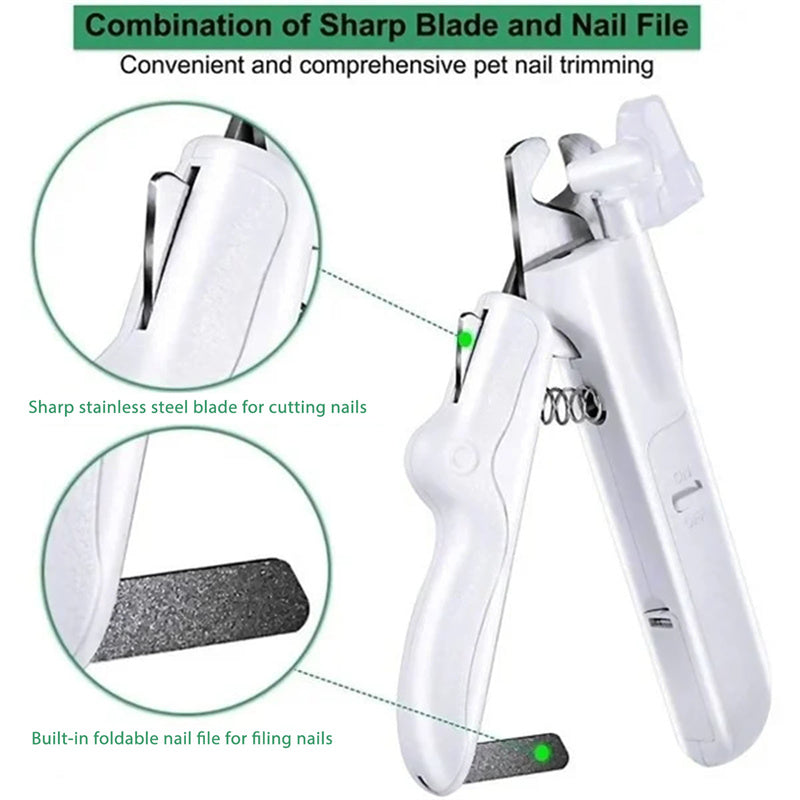 Pet Nail Clippers With LED Light Dogs Cat Nail Scissors Professional