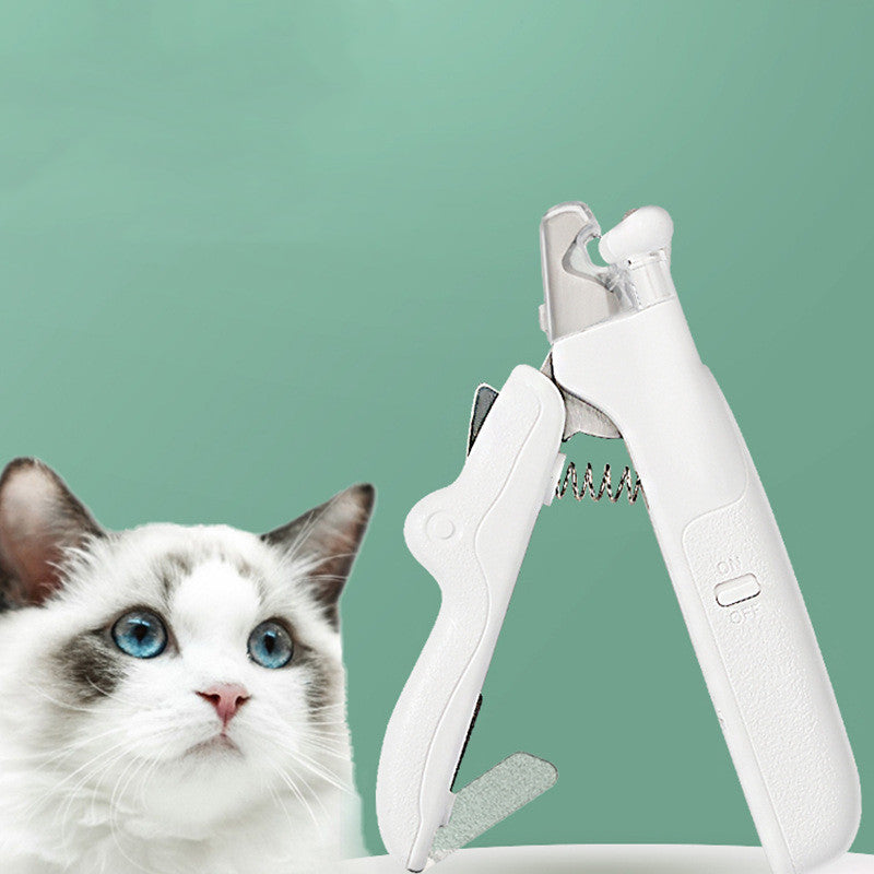 Pet Nail Clippers With LED Light Dogs Cat Nail Scissors Professional
