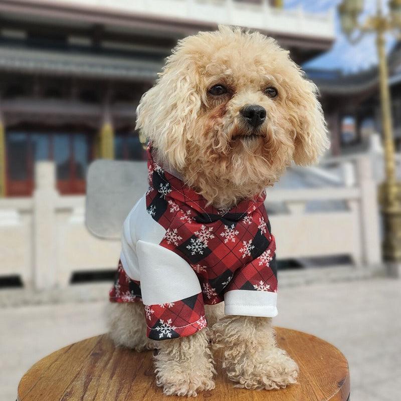 Festive Elk Print Christmas Dog Sweatshirt