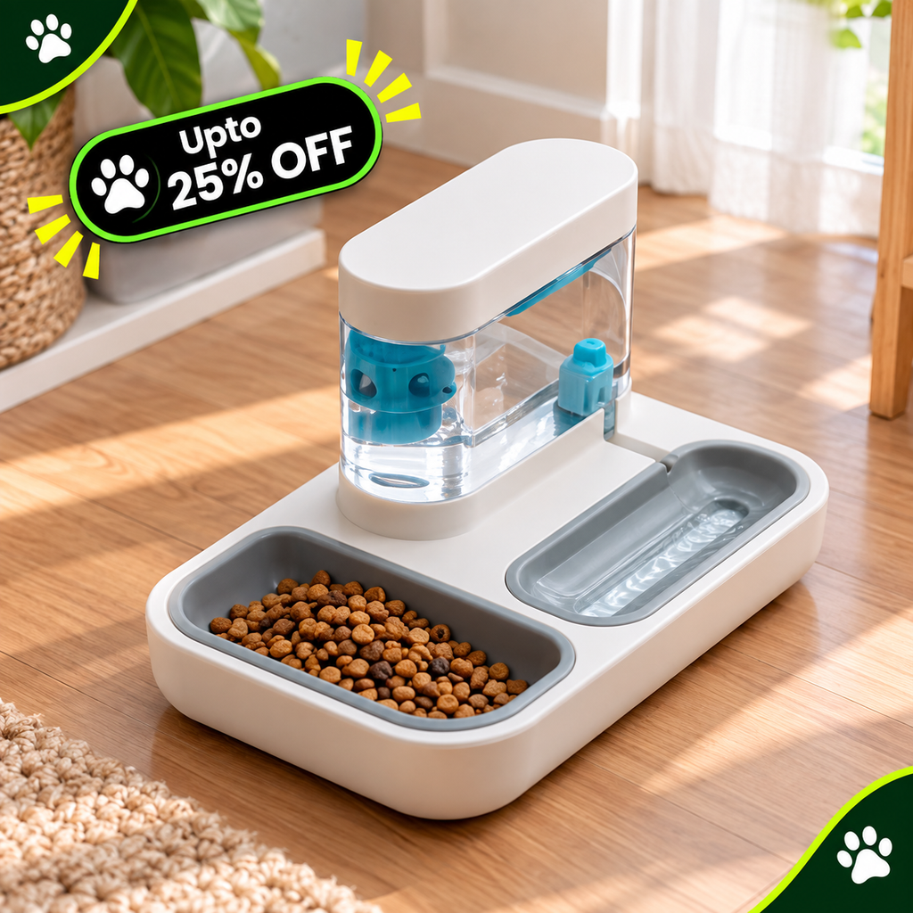 Automatic Pet Cat Feeder Water Dispenser