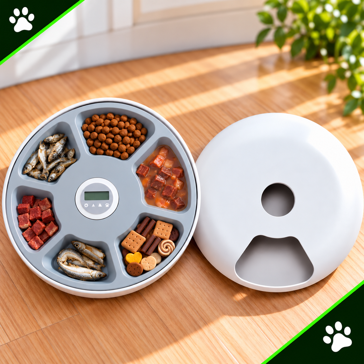 6 Meals Automatic Timed Pet Feeder For Cats