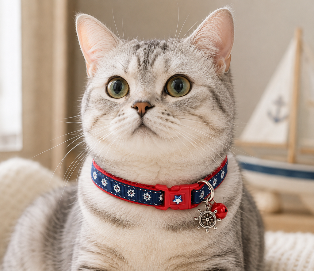 Ships Wheels Breakaway Cat Collar