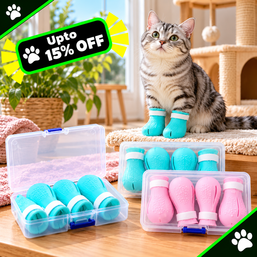 Adjustable Anti Scratch Cat Claw Covers Protective Paw Boots