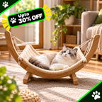 Cozy Cat Hammock Wooden Bed