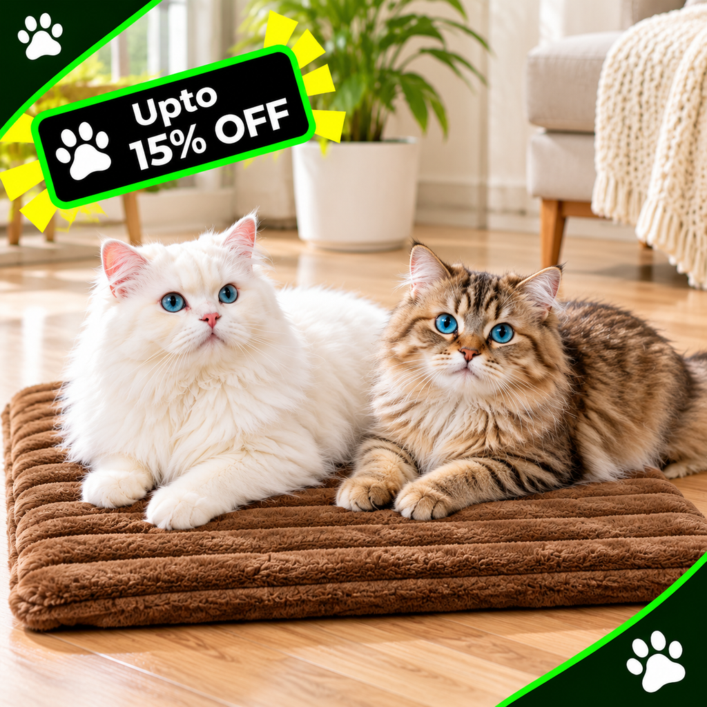 Cozy Self Warming Pet Mat Warm Soft Thick Fleece