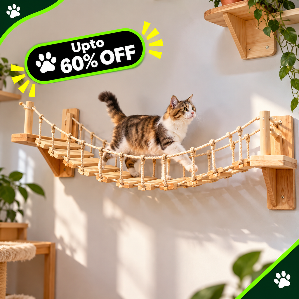 Cat Furniture Pine Wall Hanging Bed