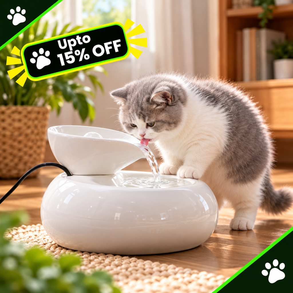 pet water fountain leaf design