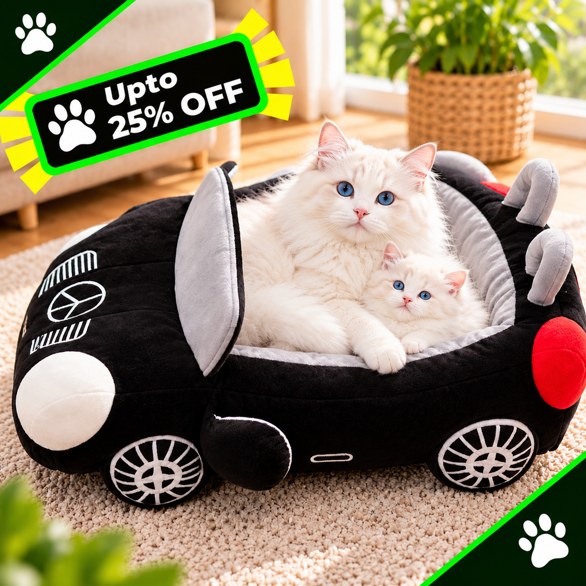Elegant and Soft Car Compartment For Pets