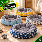 Soft Donut-Shaped Pet Sleeping Bed for Indoor Use