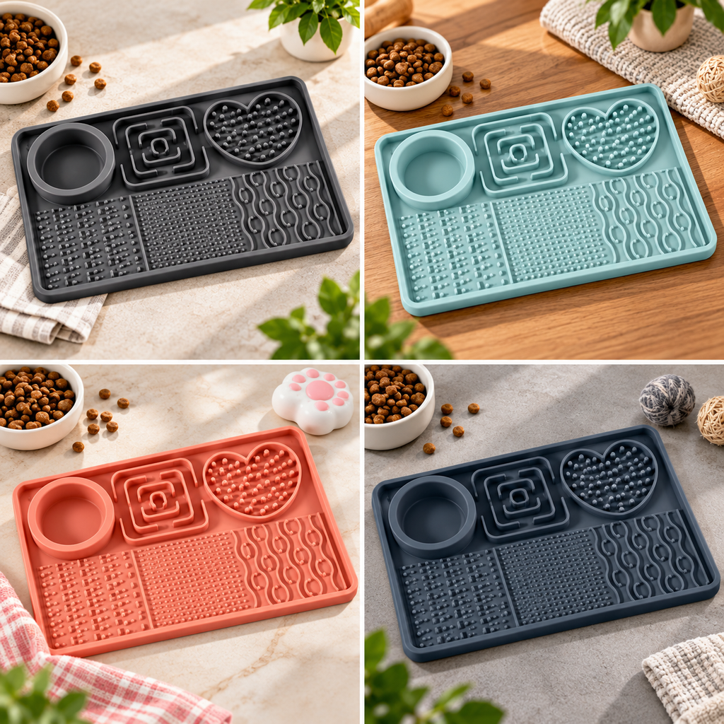 Multi Functional Solid-Color Silicone Pet Feeding Bowl