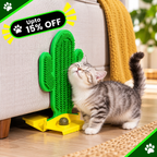 Cactus Cat Toy Self Groomer With Two Catnip Balls