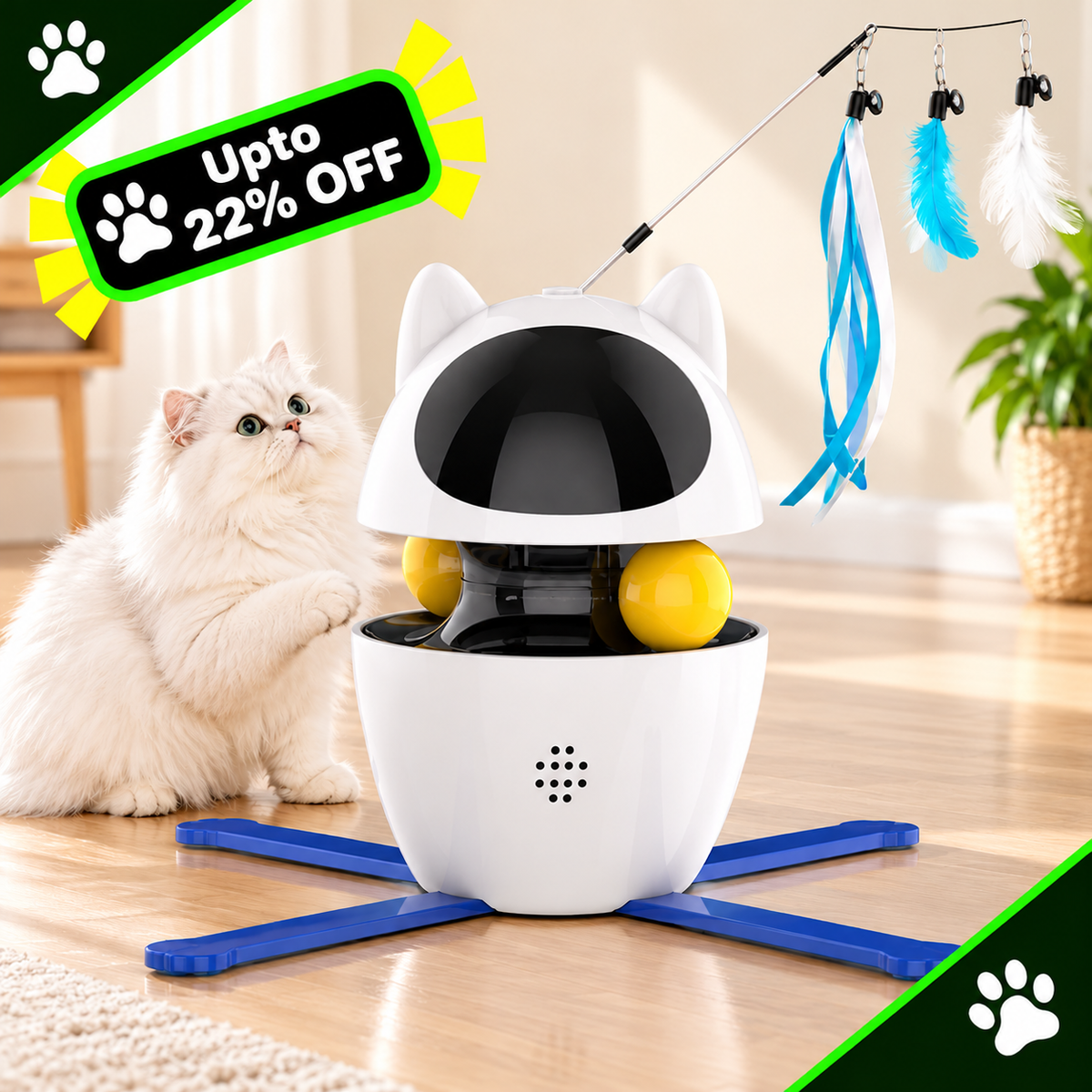 Fresh Cat Toy Automatic Smart Stick Spill Ball Set
