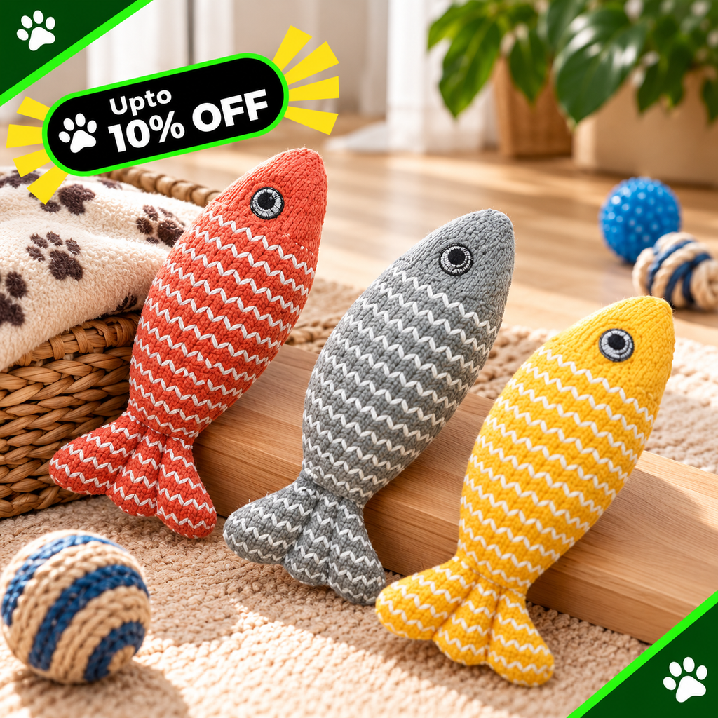 Fish Cat Toys Self Play For Indoor Activity