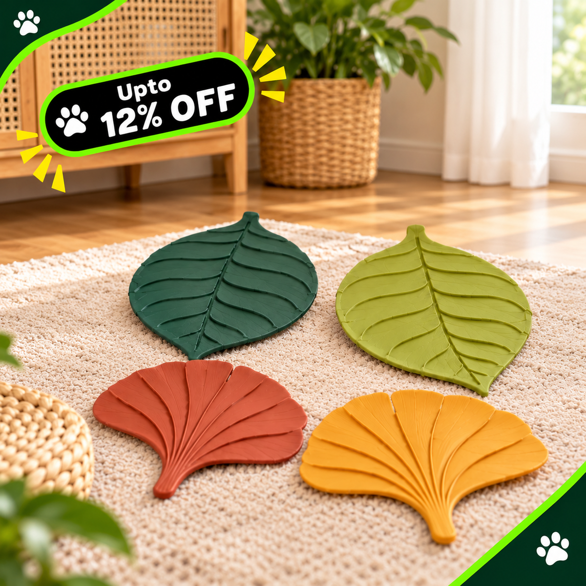 Premium Leaf Shape Soft Pet Bed Mat