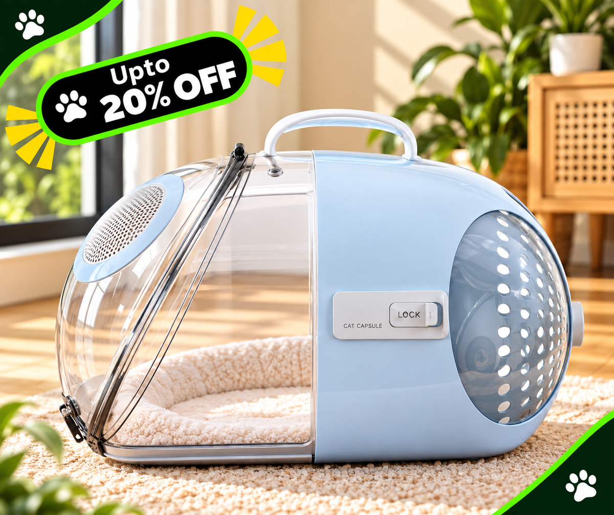 Premium Portable Transparent Space Capsule Cat Carrier Bag