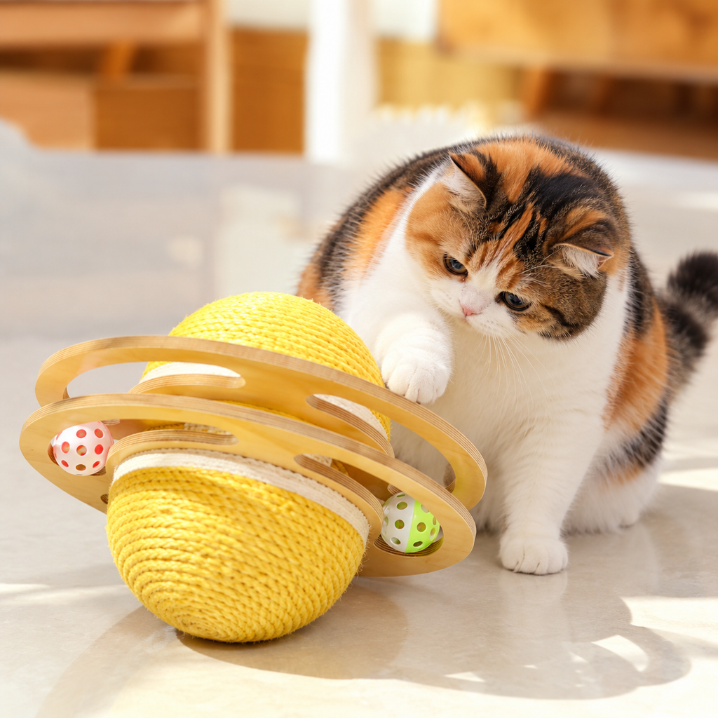 Funny Cat Space Asteroid Wheel Wear Resistant Toy