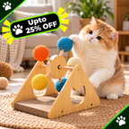 Pet Solid Wood Rotary Table Cat Scratch Board Sisal Toy