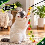 Bite Resistant Knot High Tease Cat Stick Wool