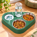 Automatic Triangle Pet Double Bowl For Drinking and Food