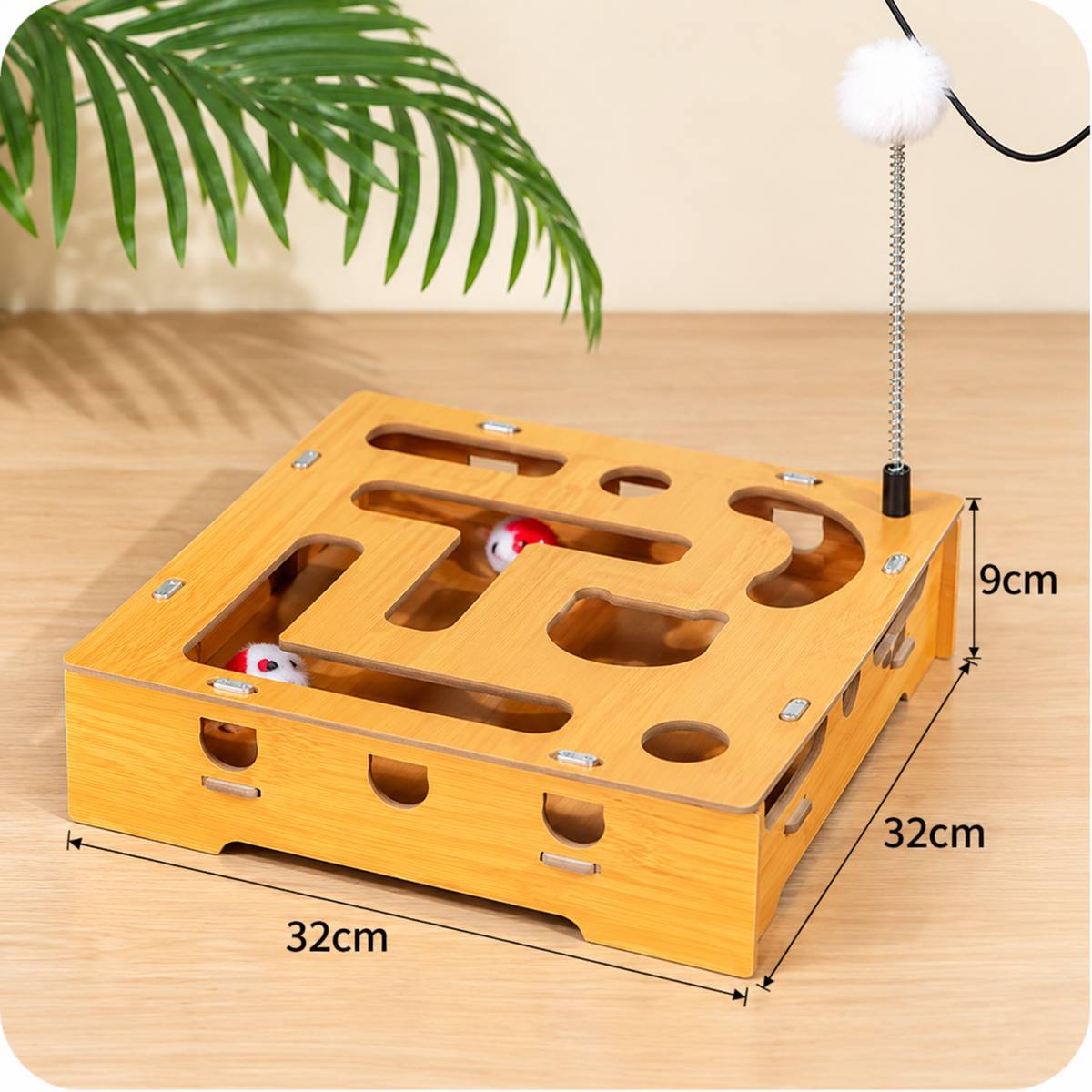 Cat Teasing Stick Maze Box Supplies Toy