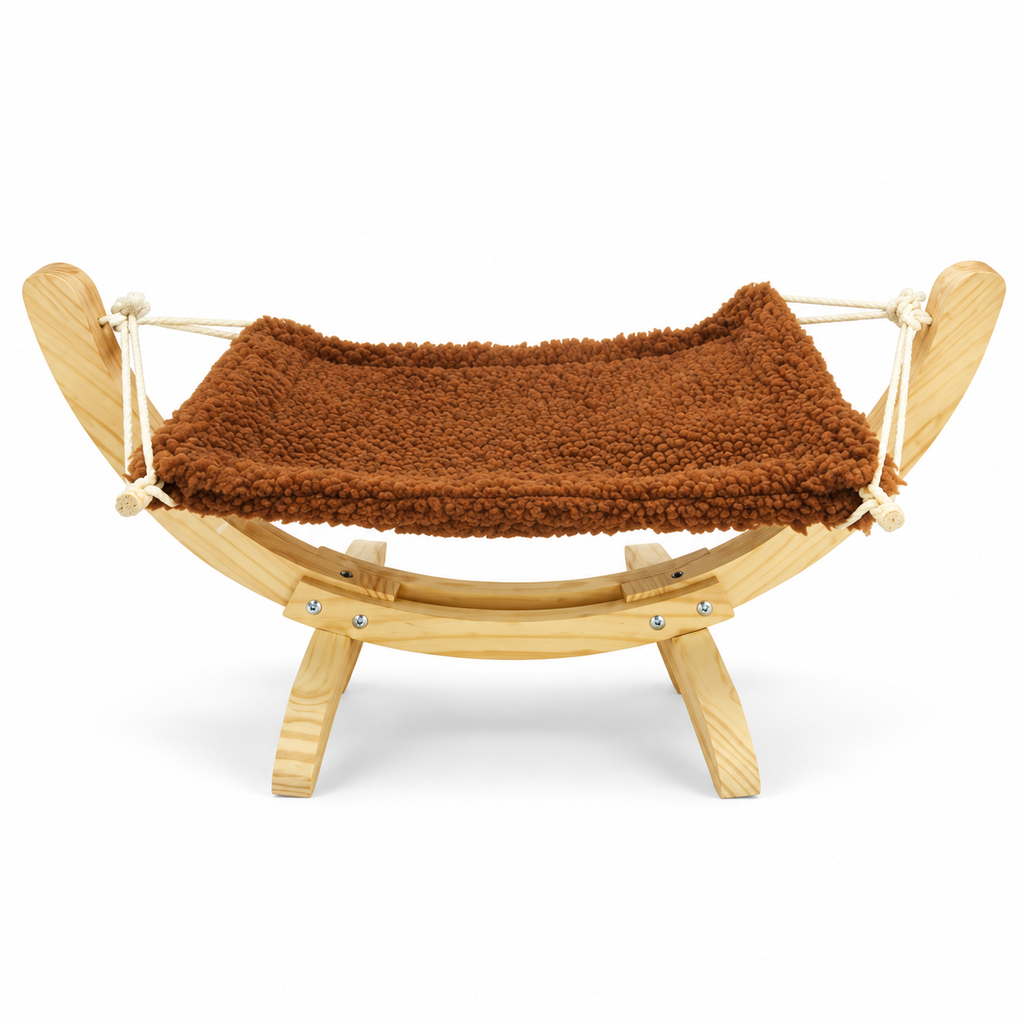 Cozy Cat Hammock Wooden Bed