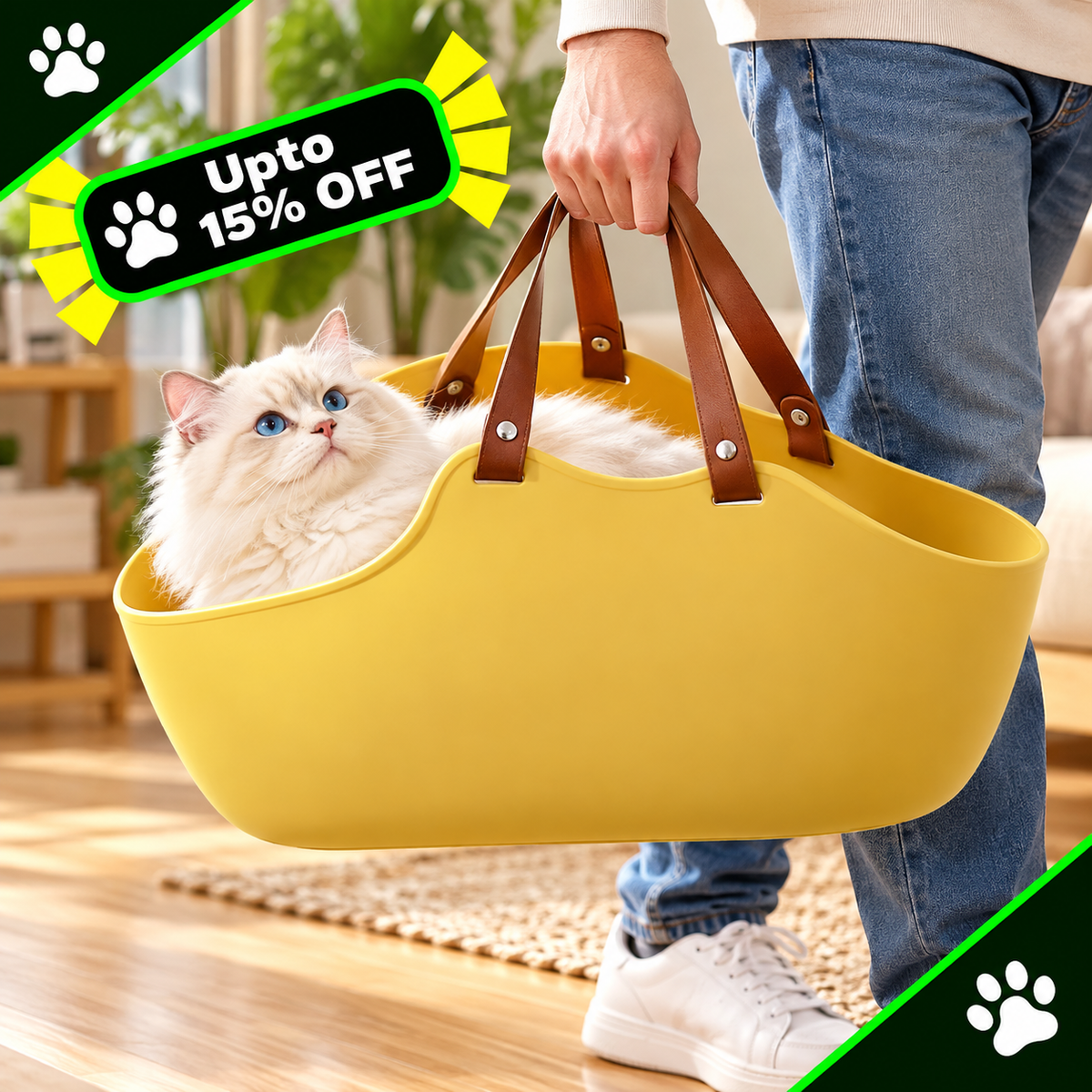 Semi Closed Pet Hand Carry Litter Bag