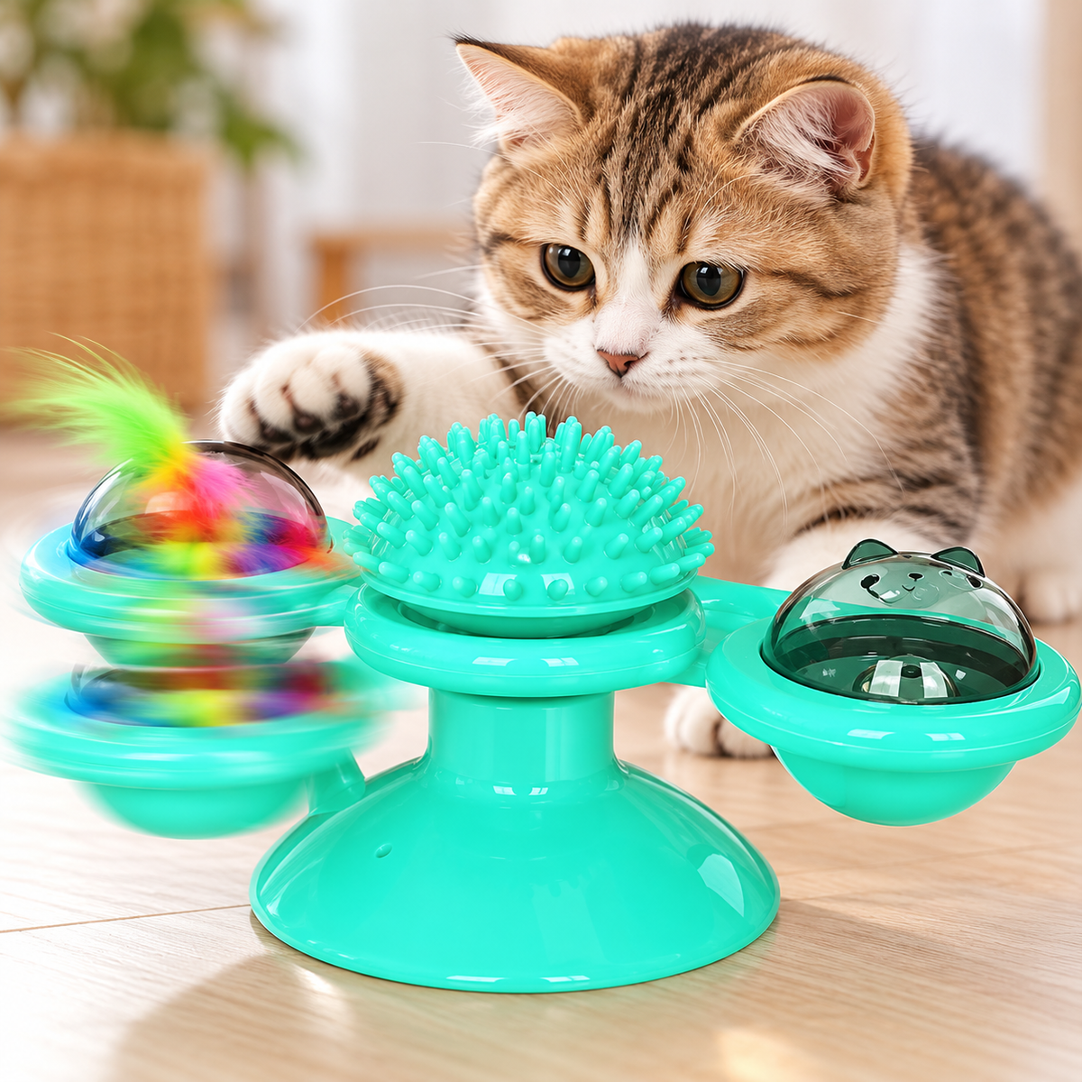 Cat Rotating Windmill Multi Function Toy