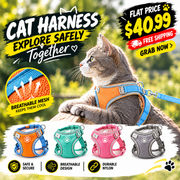 Cat Traction Rope Home Vest-Style Chest Harness Cute Anti-Stroke Cat Walking Rope