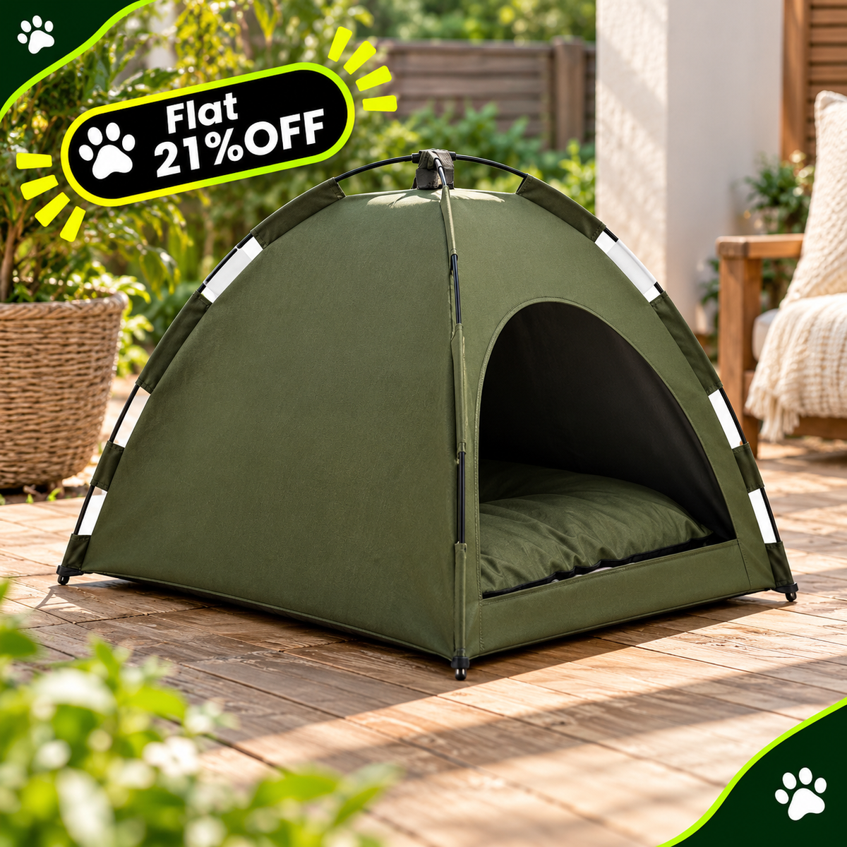 Pet Cozy Tent Bed Outdoor Sleeping House