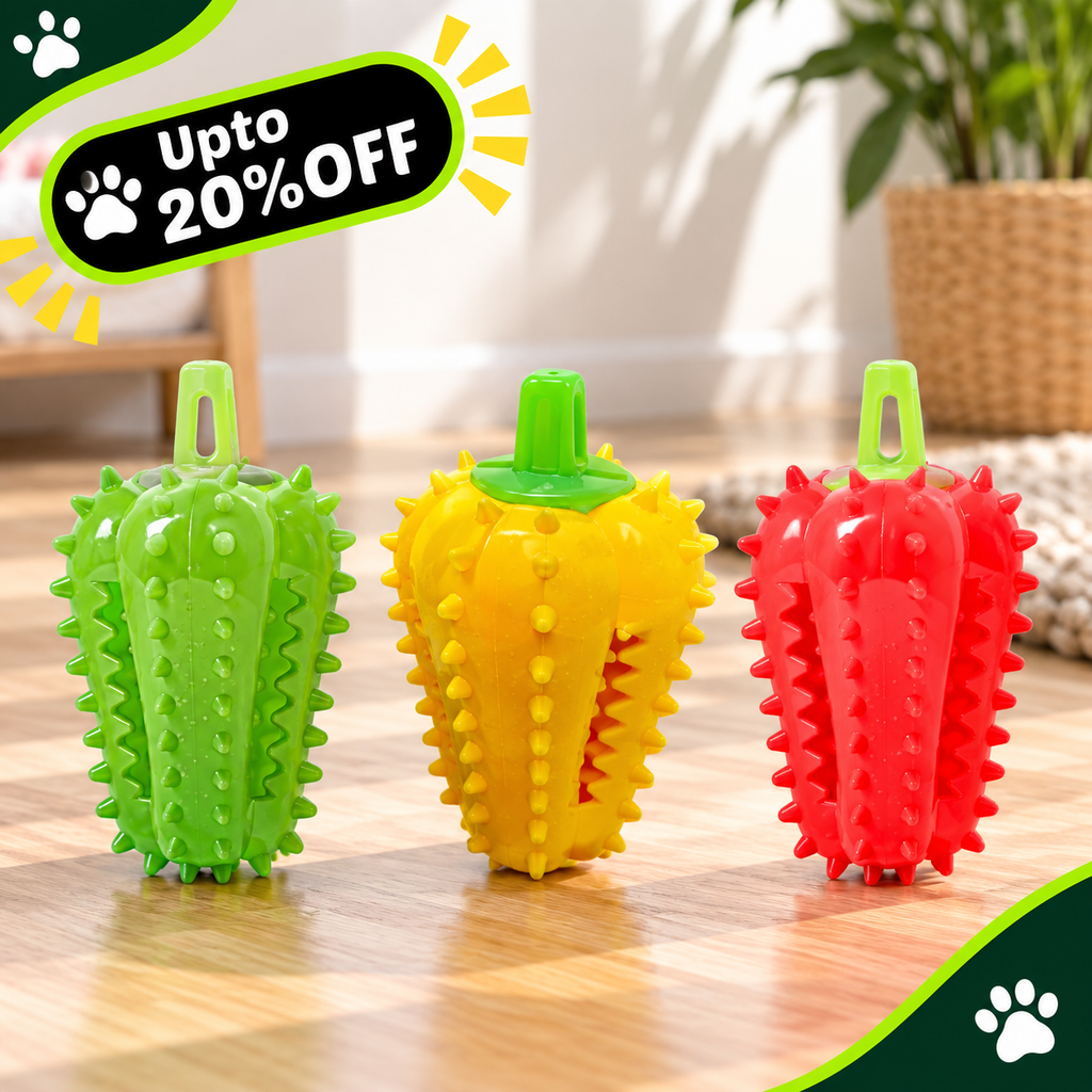 Interactive Dog Teething Chili Chewers Toy