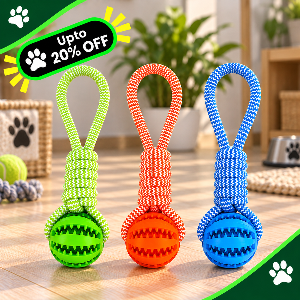 Interactive Treat Dispensing Dog Chew Ball