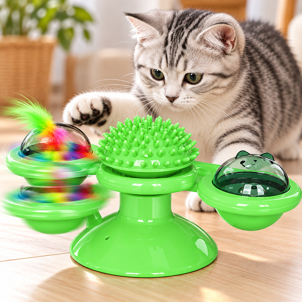 Cat Rotating Windmill Multi Function Toy