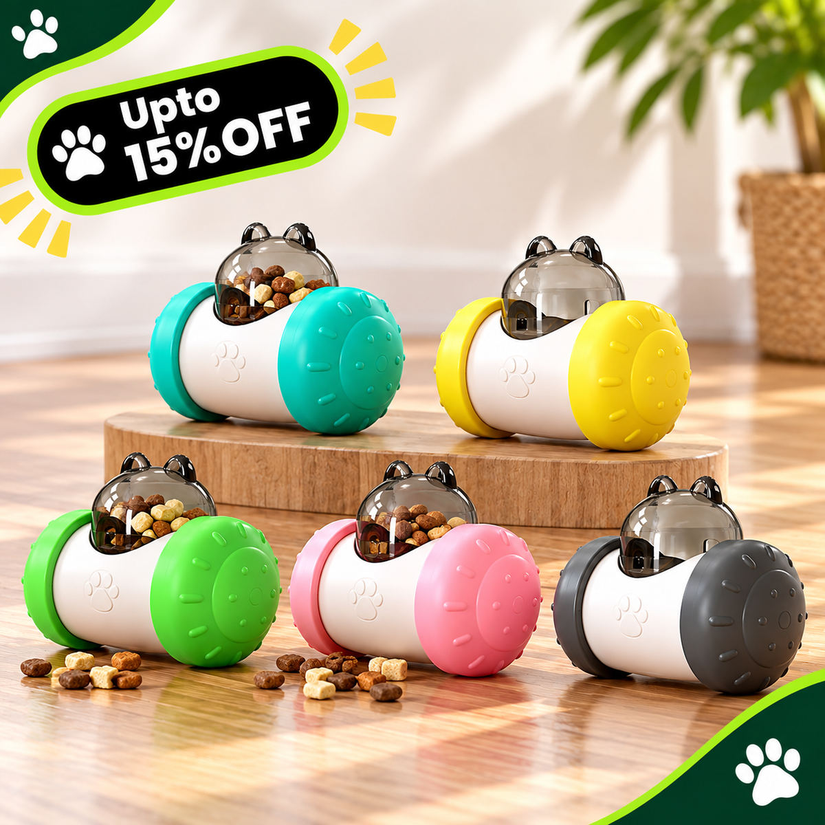 Funny Pet Leaking Toy With Wheel Interactive