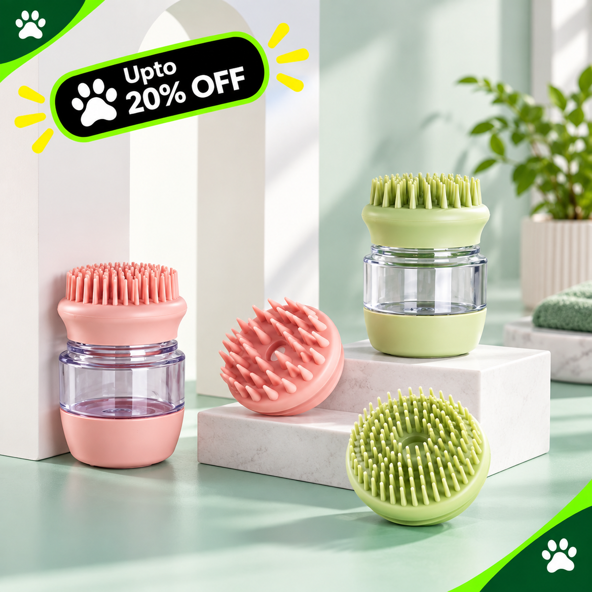 Multifunctional Pet Bath Massage Brush Comb