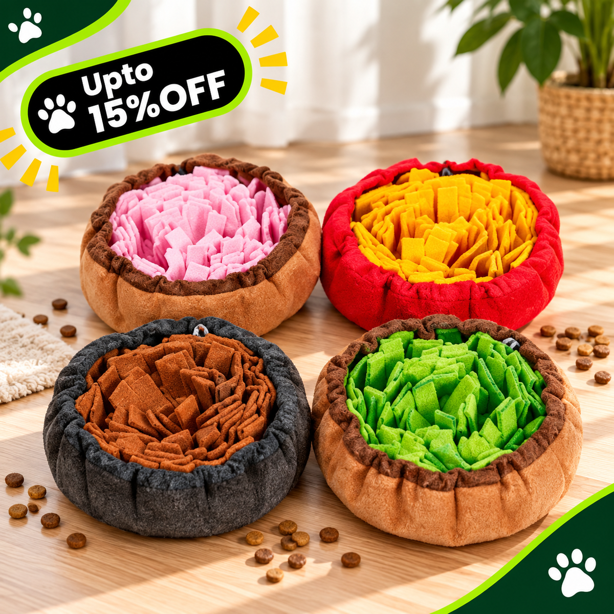 Pet Sniffing Mat Slow Food Puzzle Blanket Toy