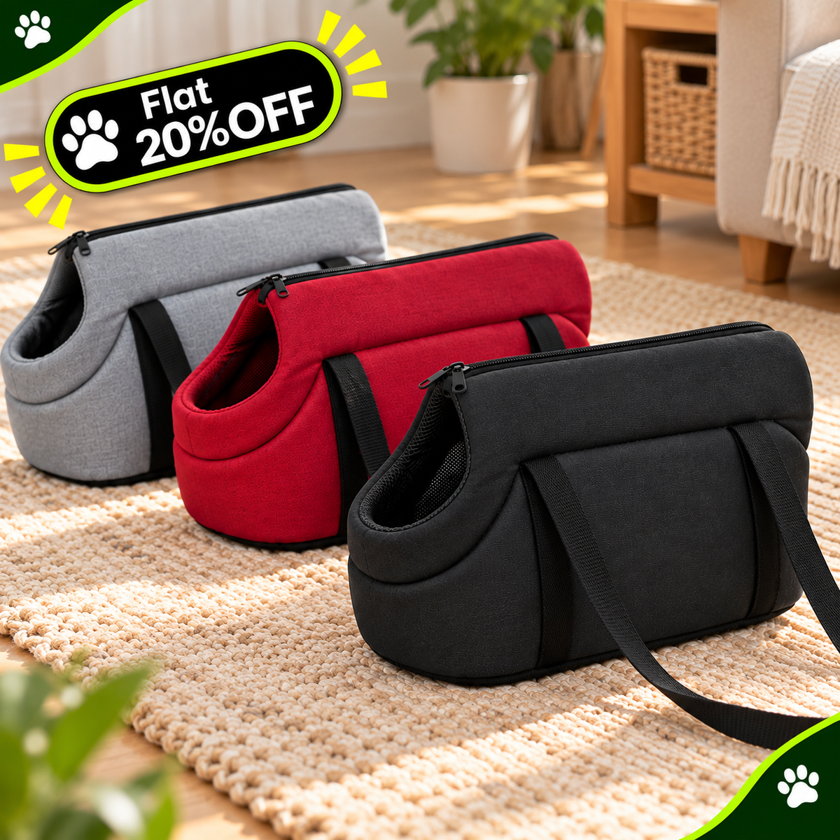 Portable Mesh Pet Carrier Bag