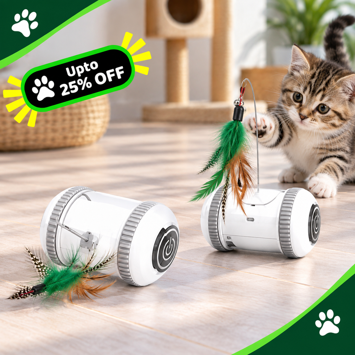 Interactive Cat Feather Toy